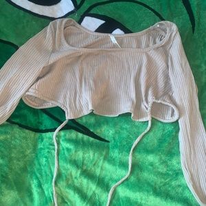 Tan Crop Top , brand new .